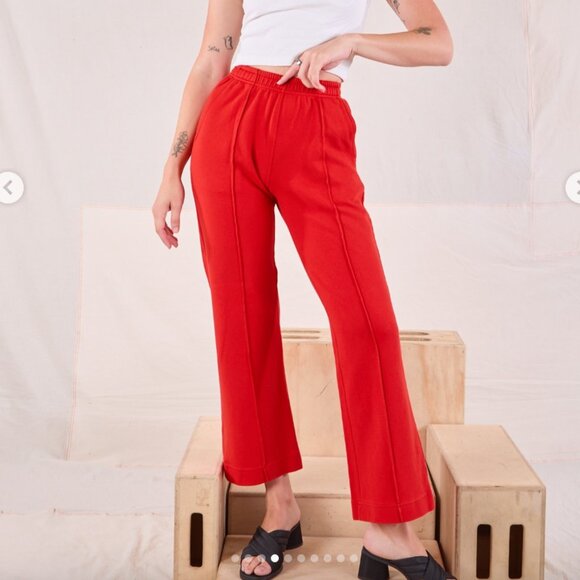 Big Bud Press Red Western Easy Pant Sweat Pants Unisex XS - Picture 1 of 6